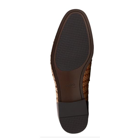 Aldo Men’s Brown Round Toe Slip On Nantucket Dress Penny Loafers Shoe Size 9.5